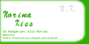 norina kiss business card